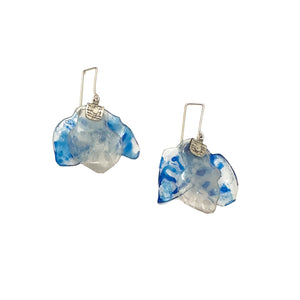 Aretes Alas Azul