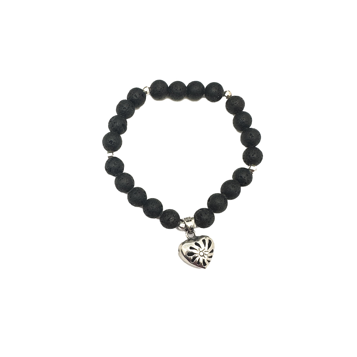 PULSERA CORAZON MATICES - PLATA