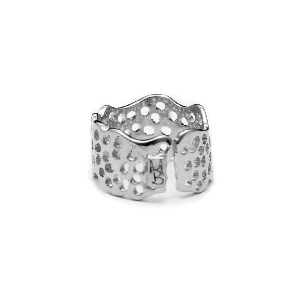 Anillo Piel Serpiente - Plata