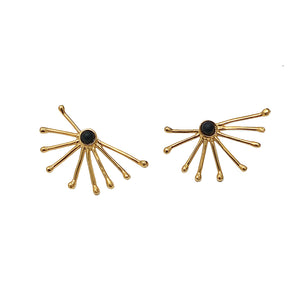 Aretes Abanico Dorados