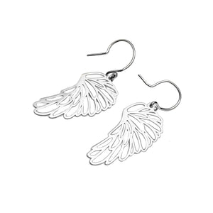 Aretes Alas Libertad Colgantes- Plata