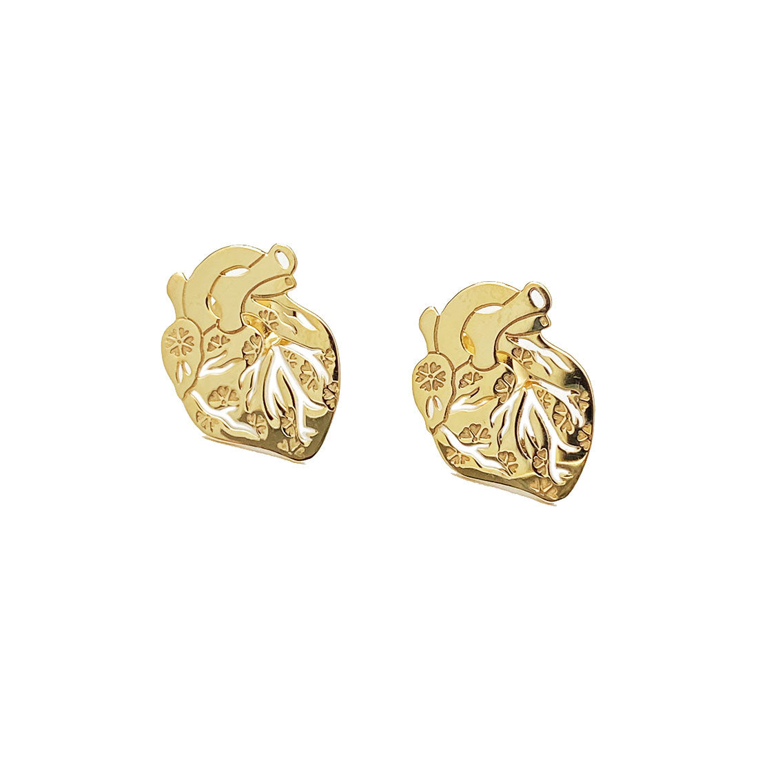 Aretes Corazón Viviente - Oro