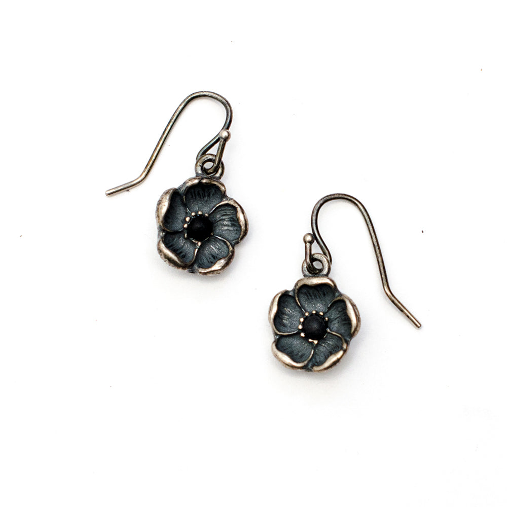 Aretes Flor 5 Pétalos -Plata