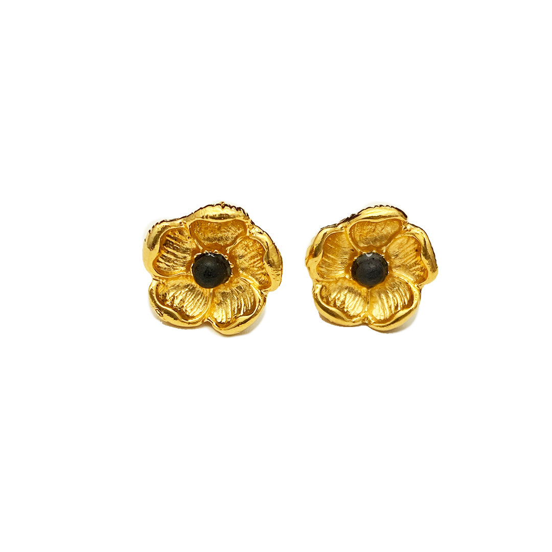 Arete Flor 5 pétalos -Oro