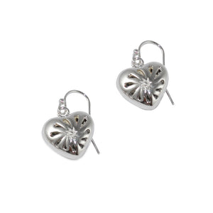 Aretes Corazon Matices -Rodio