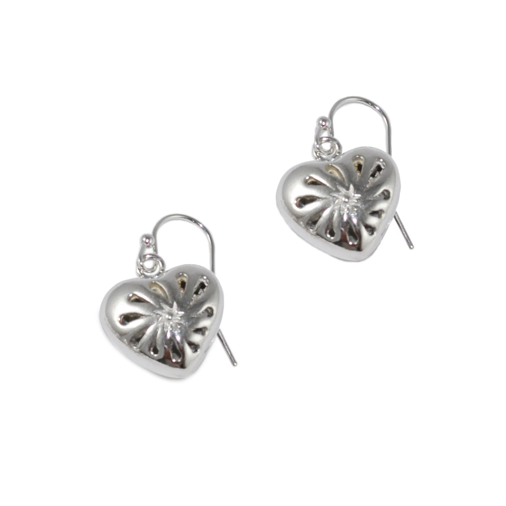 Aretes Corazon Matices -Rodio