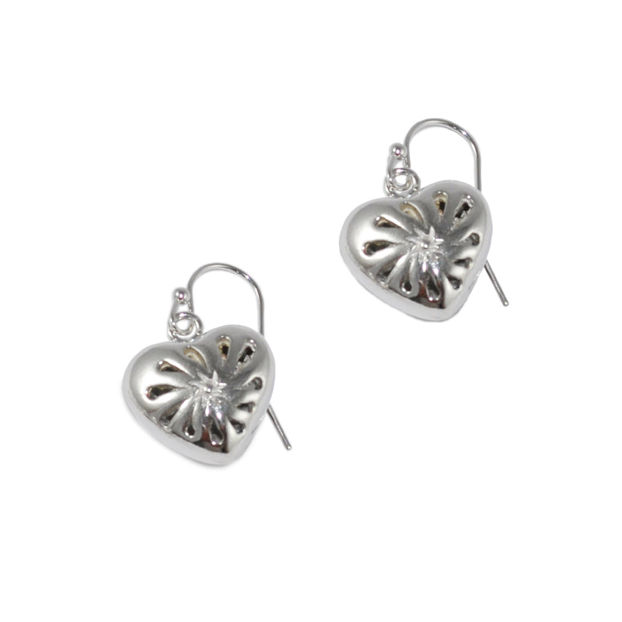 Aretes Corazon Matices -Rodio