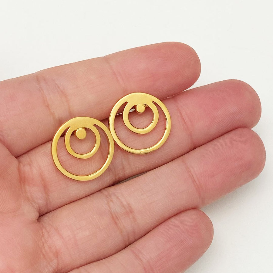 Aretes Multicírculo -Oro