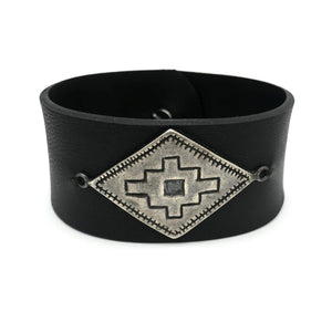 Brazalete Ancho Chenteño -Plata