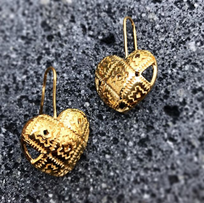 Aretes Corazón Chenteño