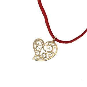 Dije Corazón Fortaleza - Oro