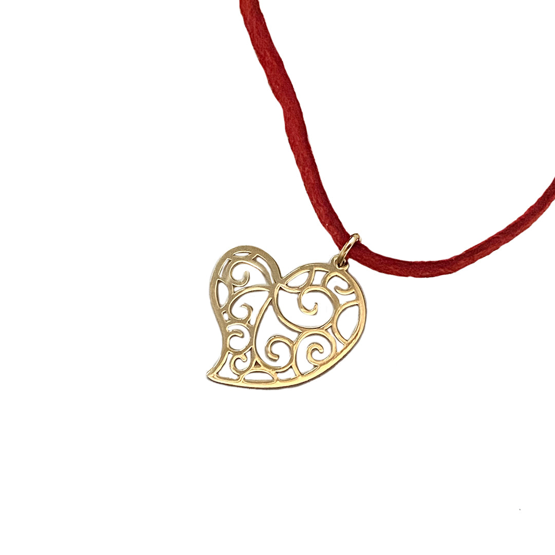 Dije Corazón Fortaleza - Oro