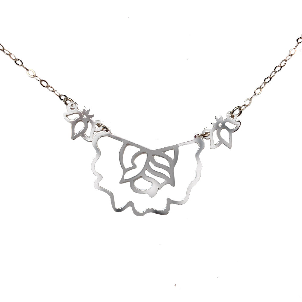 Dije Grande Flor del Istmo en Plata