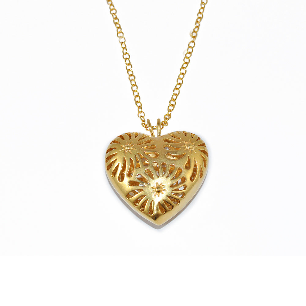 Dije Corazón Matices Chico -Oro