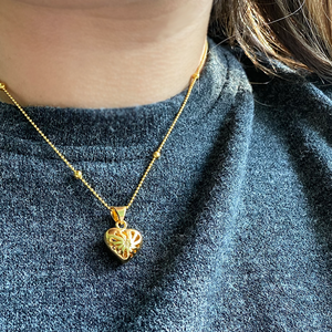 Dije Corazón Matices Mini -Oro