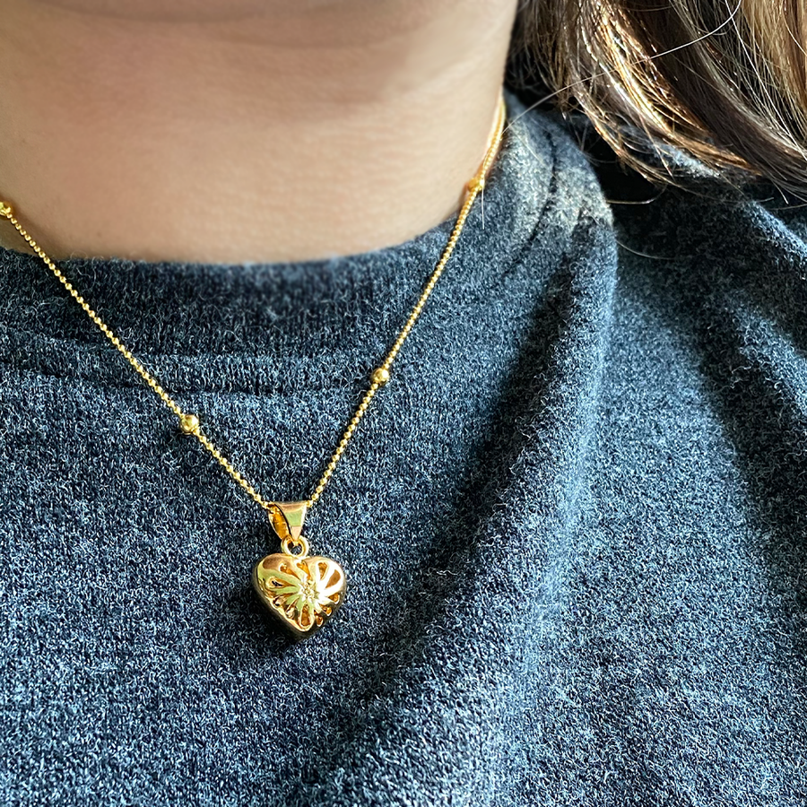 Dije Corazón Matices Mini -Oro
