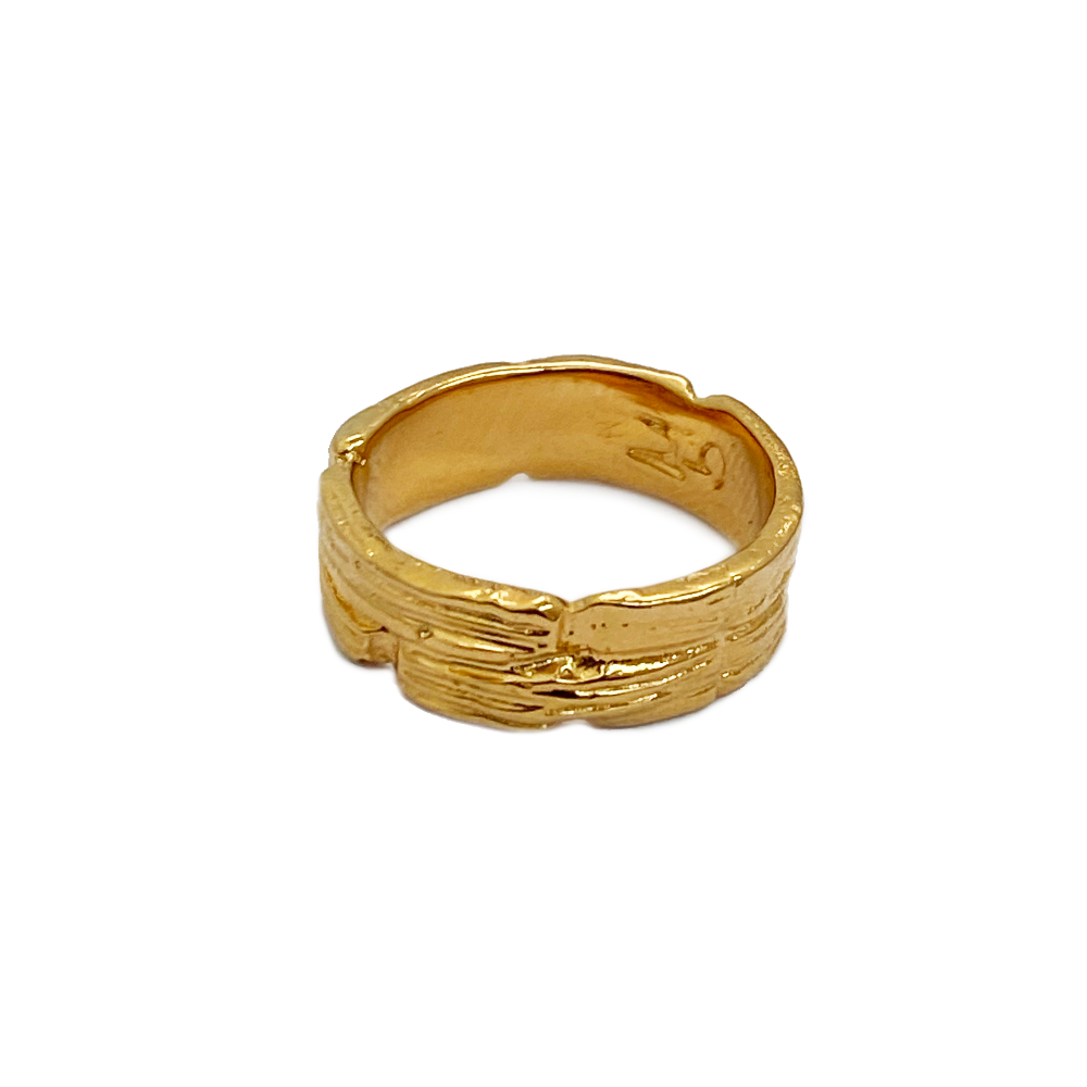 Anillo Carrizo -  Chapa De Oro