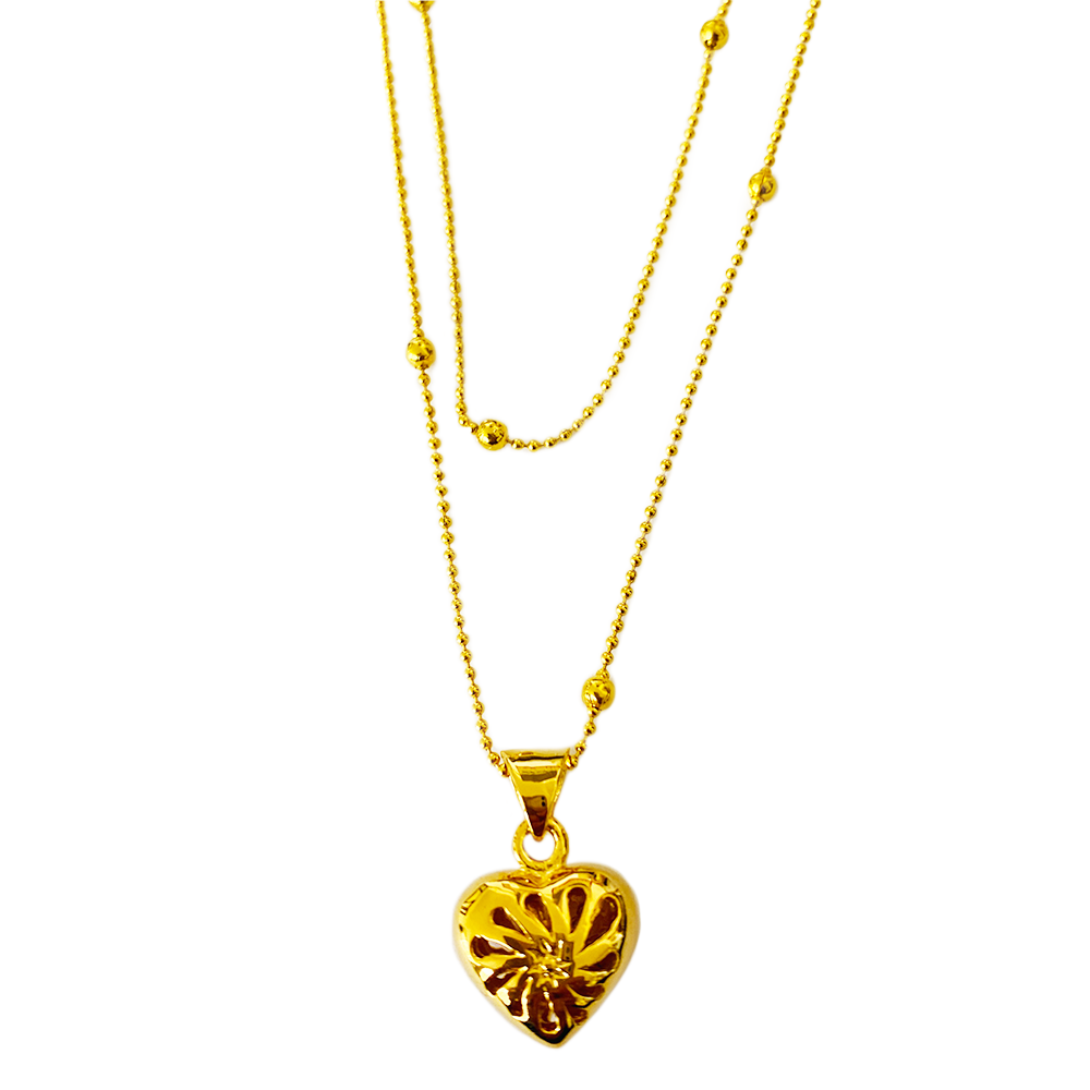 Dije Corazón Matices Mini -Oro