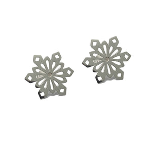 Aretes Copos de Nieve Plata