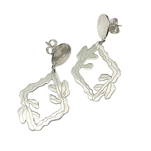 Aretes Cactus Rombo- Plata